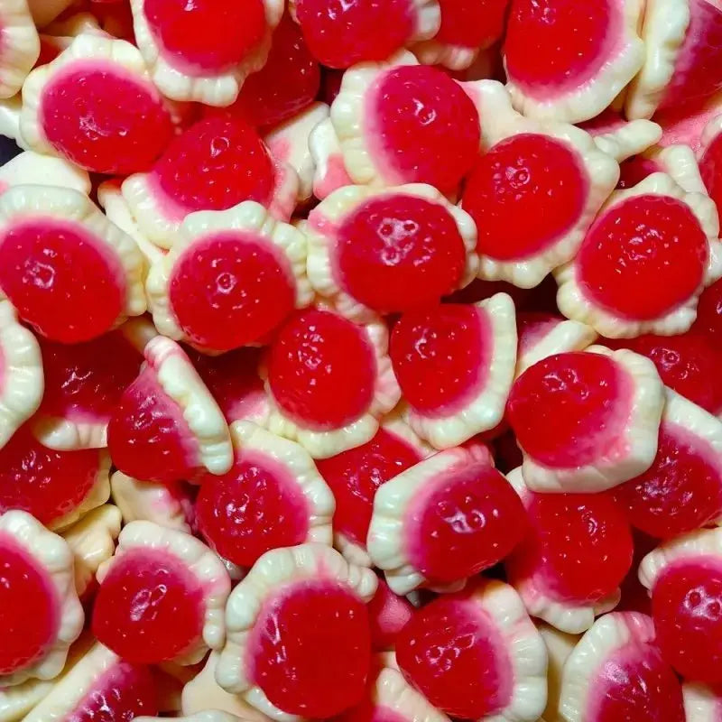 Jelly Filled Strawberries with Cream