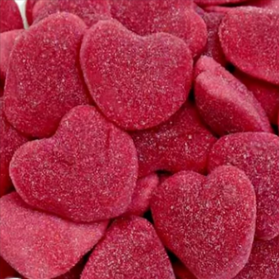Filled Strawberry Shiny Hearts
