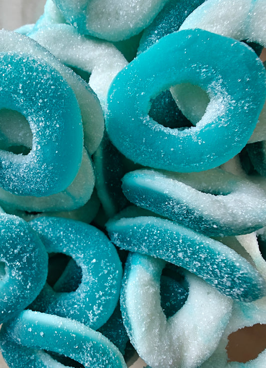 Blue raspberry ringen zoet